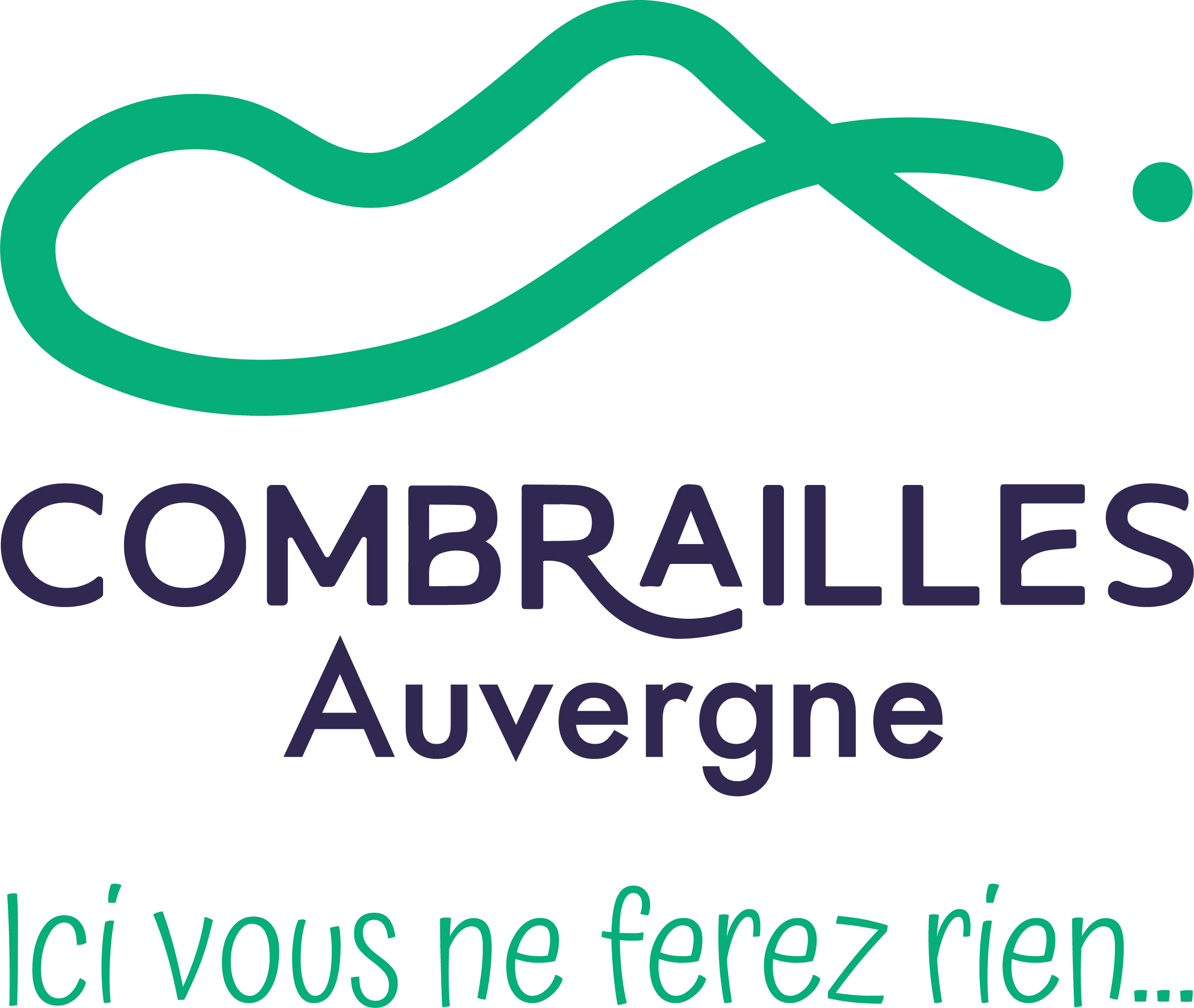 Combrailles Auvergne logo avec baseline rvb
